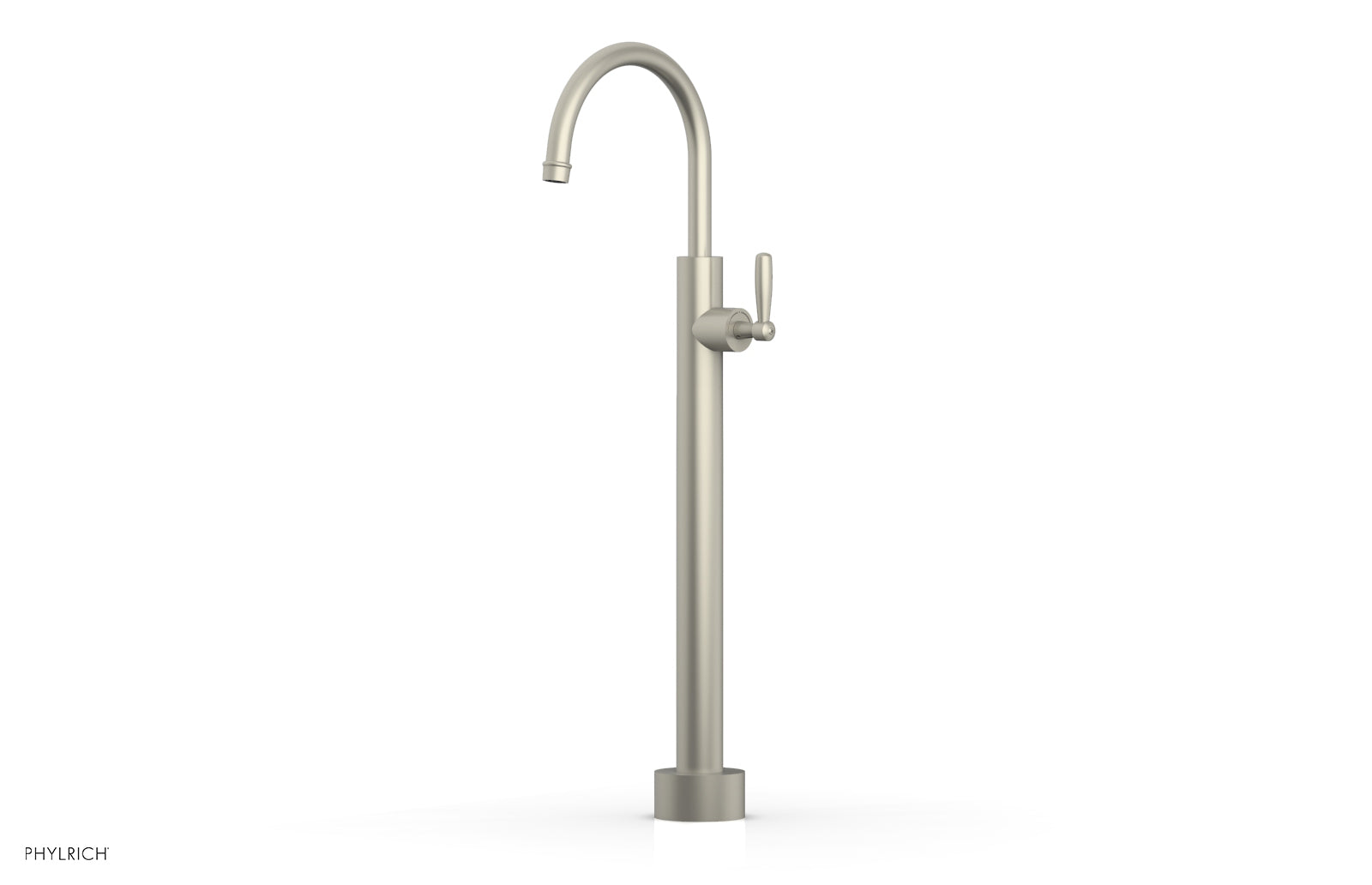 Phylrich WORKS Low Floor Mount Tub Filler - Lever Handle