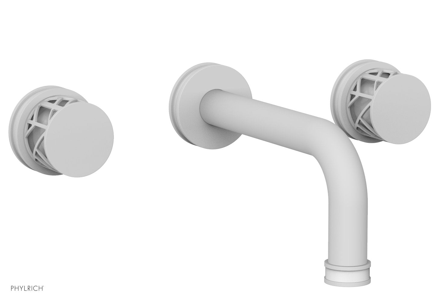 Phylrich JOLIE Wall Tub Set - Round Handles with "White" Accents