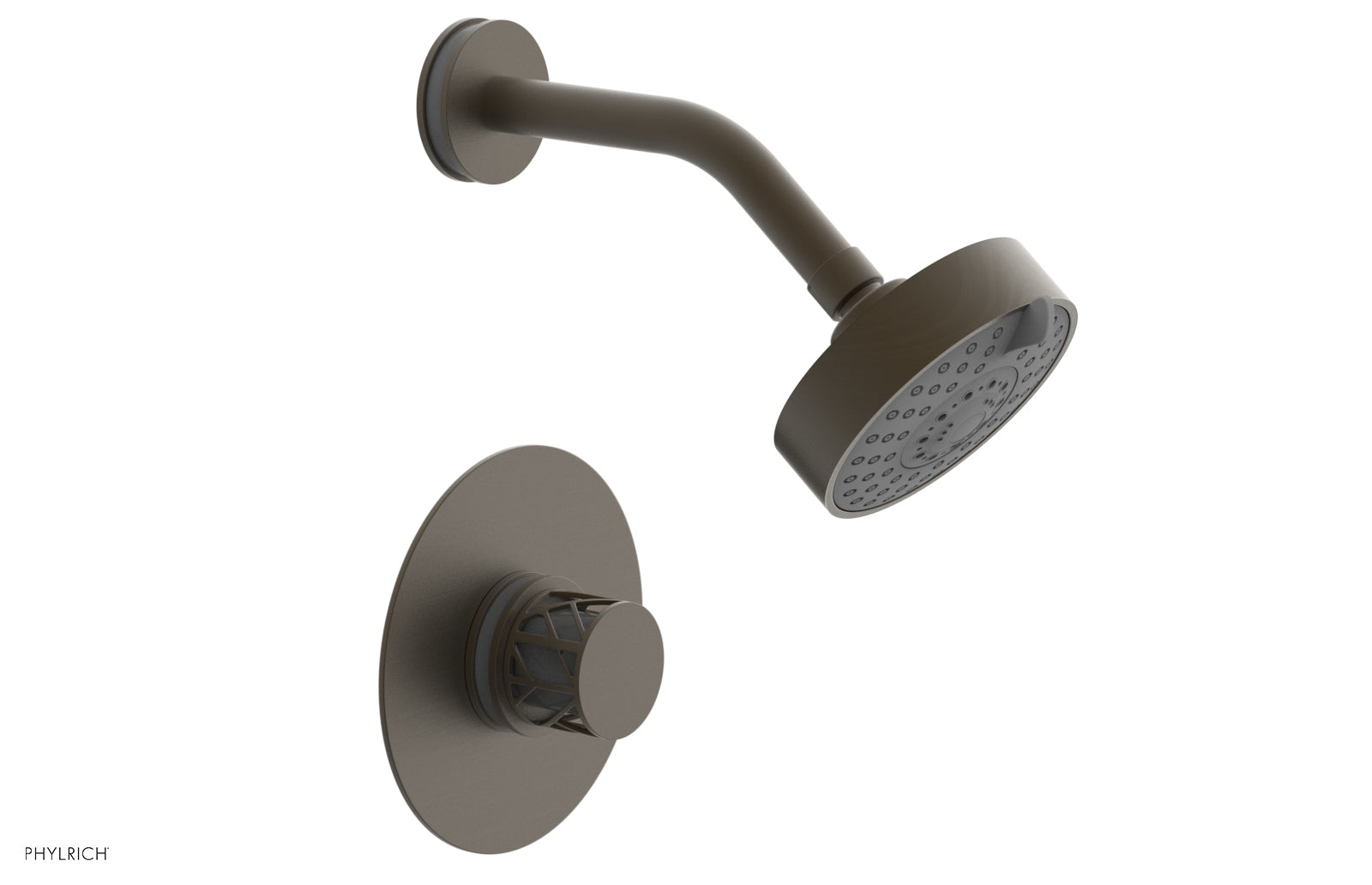 Phylrich JOLIE Pressure Balance Shower Set - Round Handle with "Grey" Accents