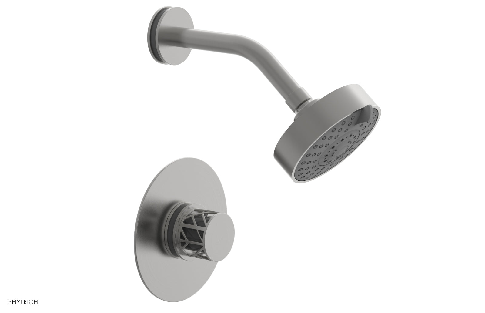 Phylrich JOLIE Pressure Balance Shower Set - Round Handle with "Grey" Accents