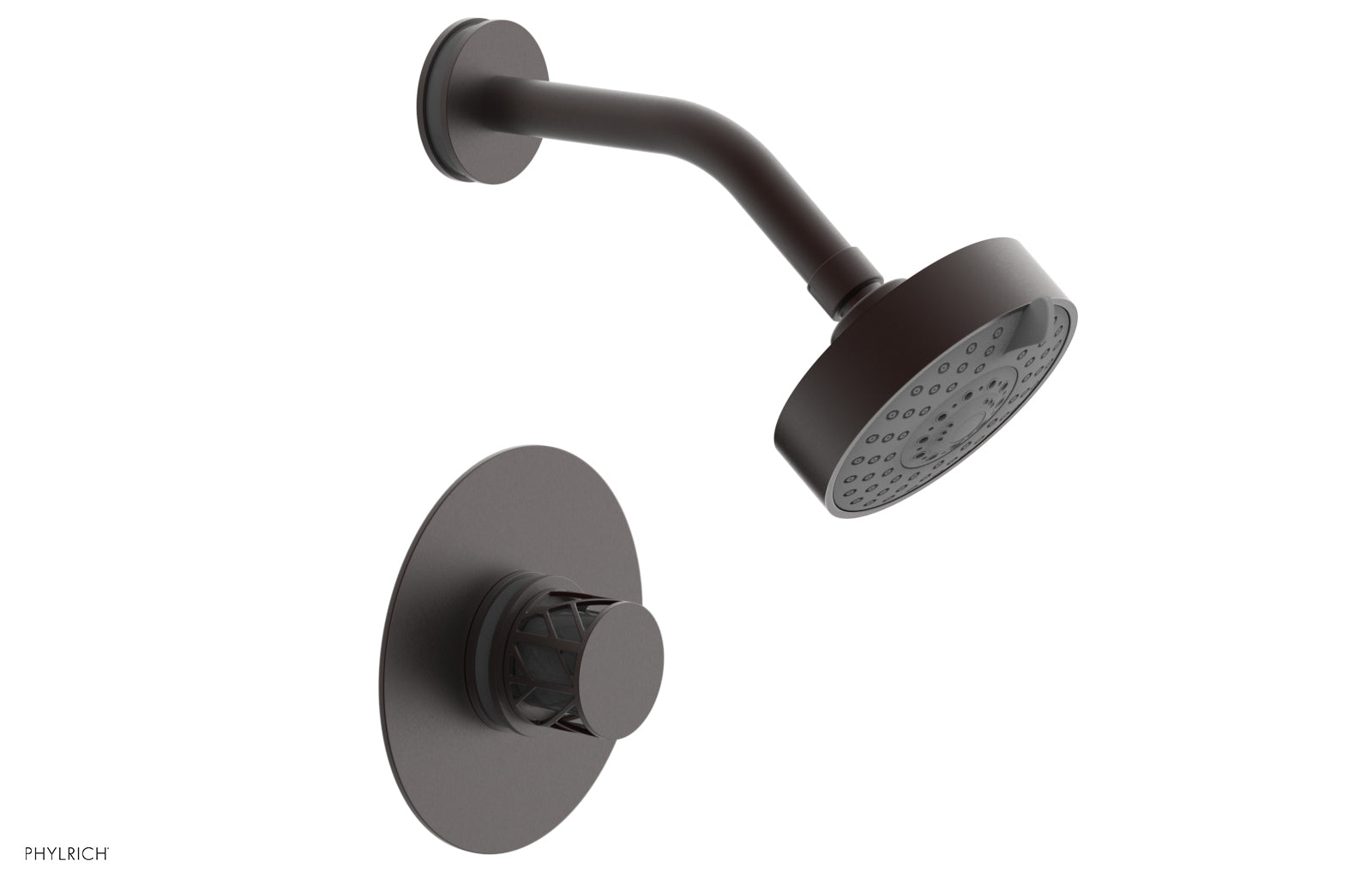 Phylrich JOLIE Pressure Balance Shower Set - Round Handle with "Grey" Accents