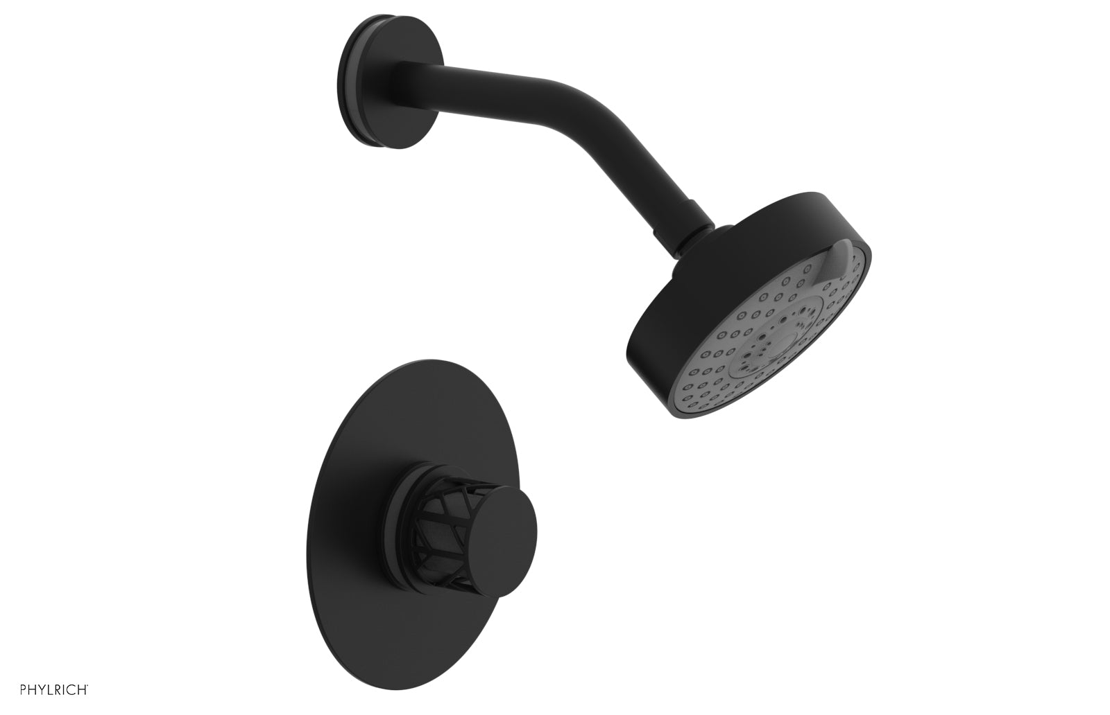 Phylrich JOLIE Pressure Balance Shower Set - Round Handle with "Grey" Accents