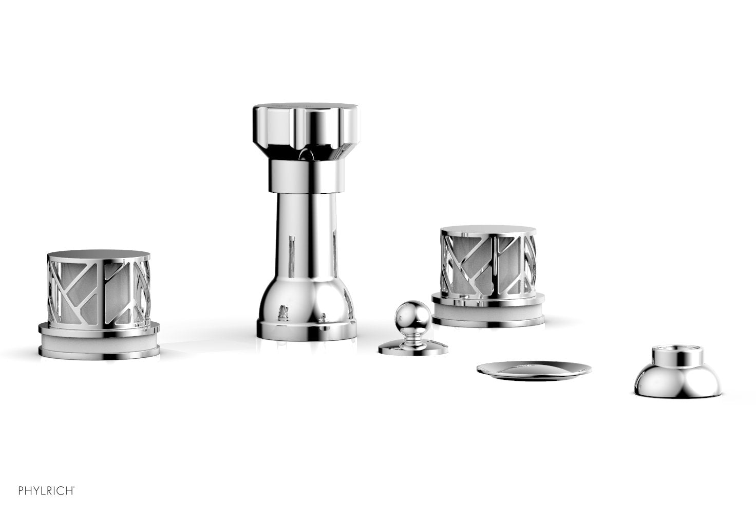 polished chrome bidet set