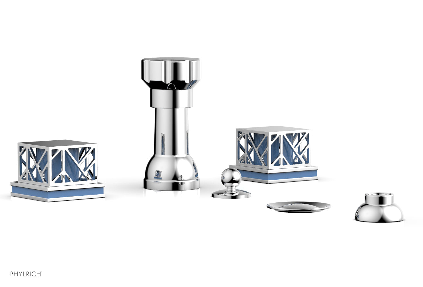 polished chrome bidet set