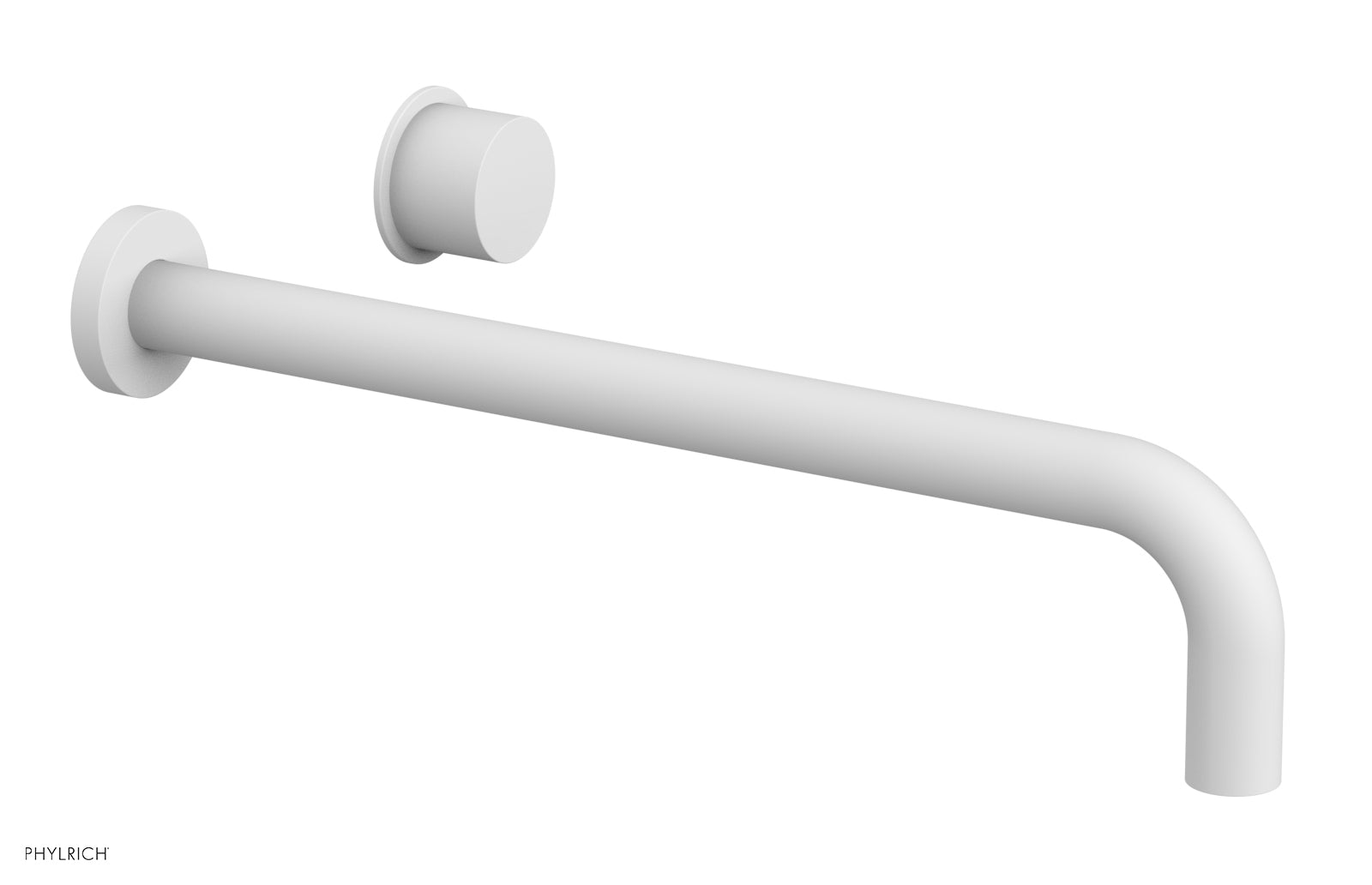 Phylrich Basic II 14" Single Handle Wall Lavatory Set - Smooth Handle
