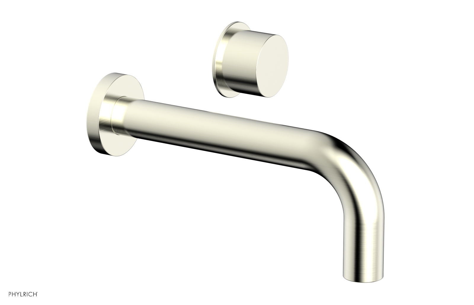 Phylrich Basic II Single Handle Wall Lavatory Set - Smooth Handle