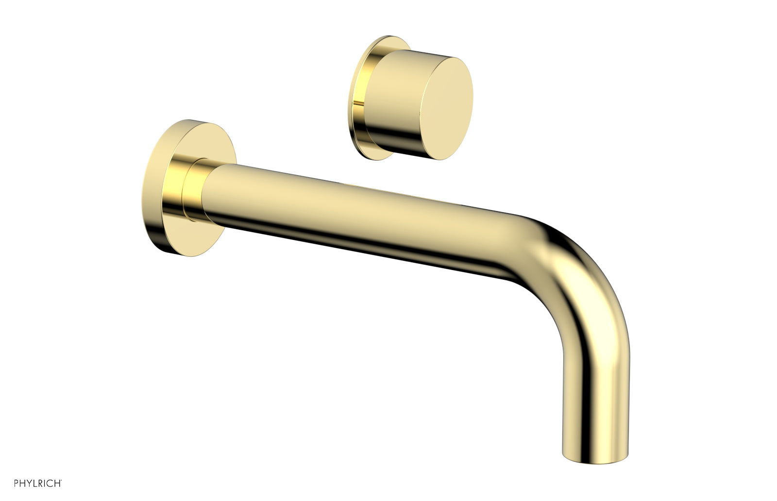 Phylrich Basic II Single Handle Wall Lavatory Set - Smooth Handle