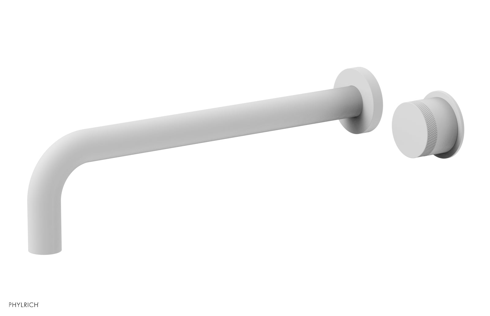 Phylrich Basic II 12" Single Handle Wall Lavatory Set - Knurled Handle