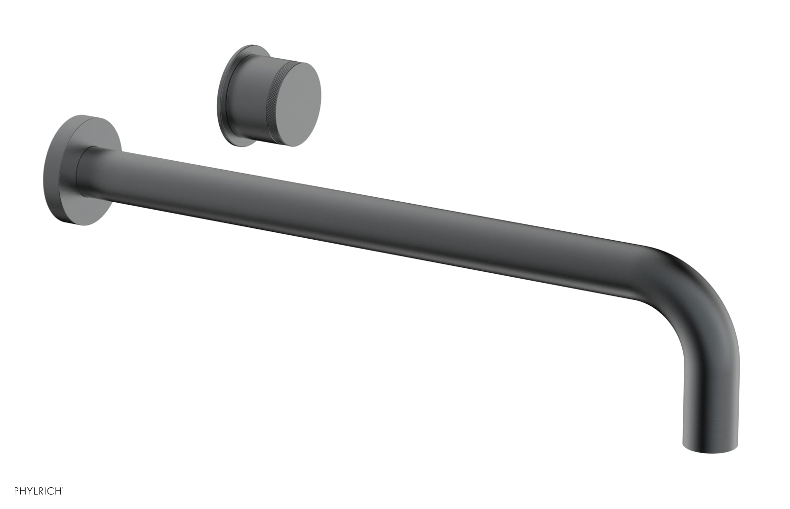 Phylrich Basic II 14" Single Handle Wall Lavatory Set - Knurled Handle