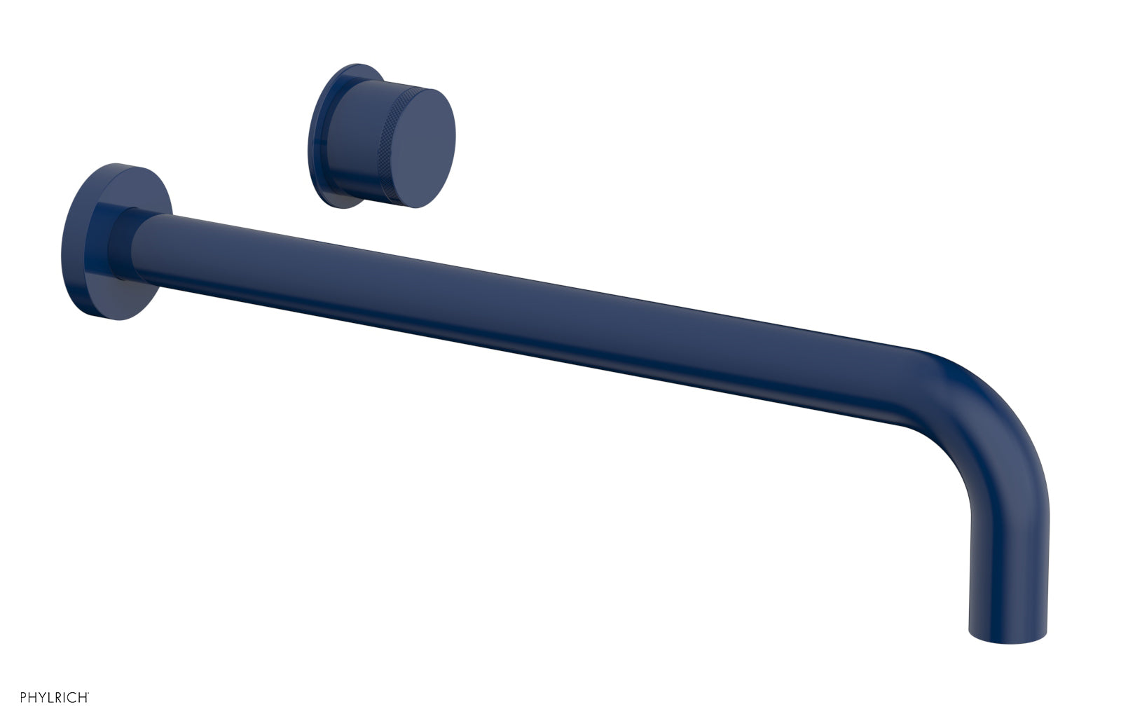 Phylrich Basic II 14" Single Handle Wall Lavatory Set - Knurled Handle