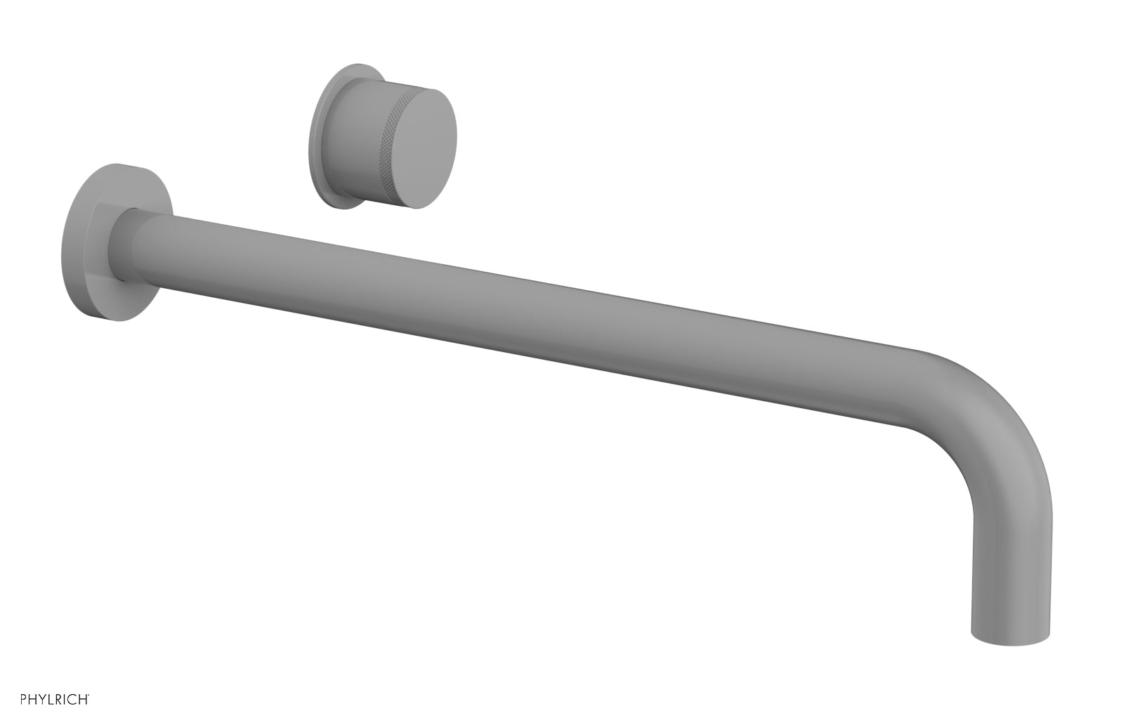 Phylrich Basic II 14" Single Handle Wall Lavatory Set - Knurled Handle