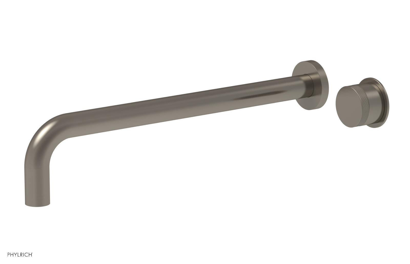 Phylrich Basic II 14" Single Handle Wall Lavatory Set - Knurled Handle