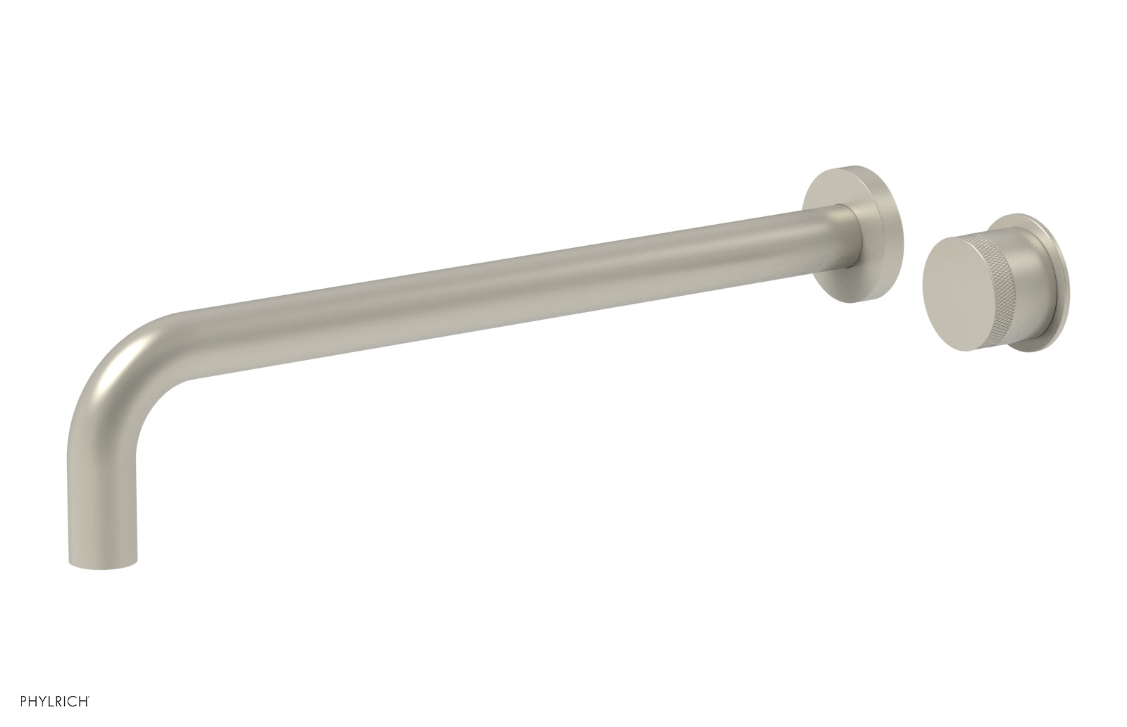 Phylrich Basic II 14" Single Handle Wall Lavatory Set - Knurled Handle