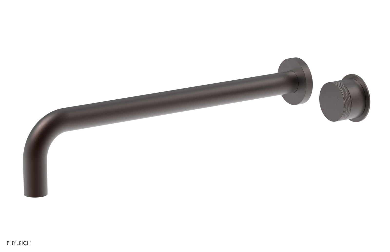 Phylrich Basic II 14" Single Handle Wall Lavatory Set - Knurled Handle