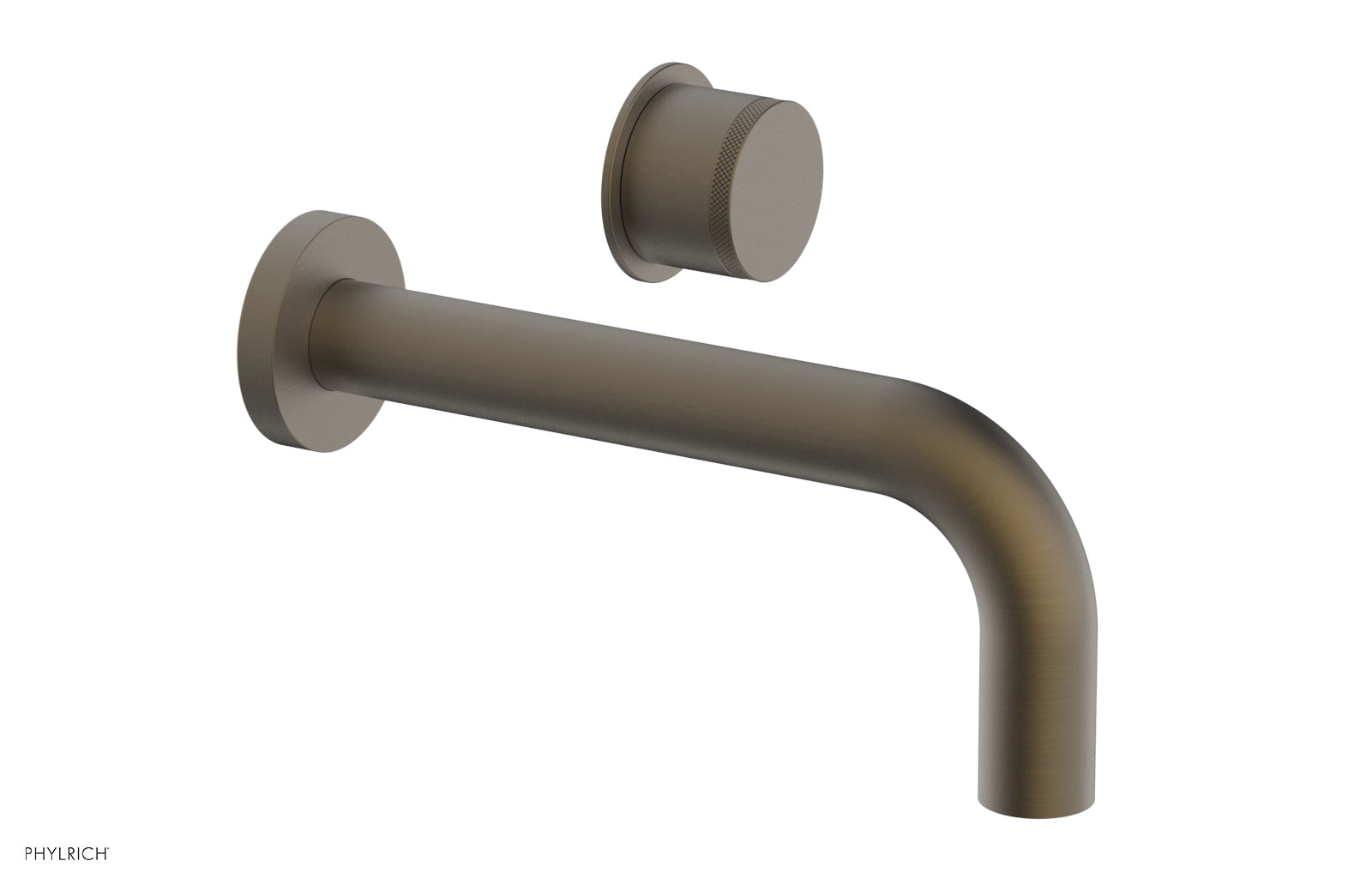 Phylrich Basic II Single Handle Wall Lavatory Set - Knurled Handle