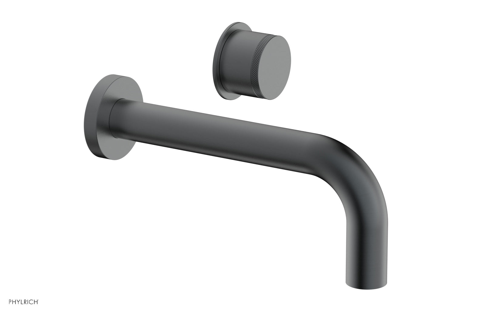 Phylrich Basic II Single Handle Wall Lavatory Set - Knurled Handle