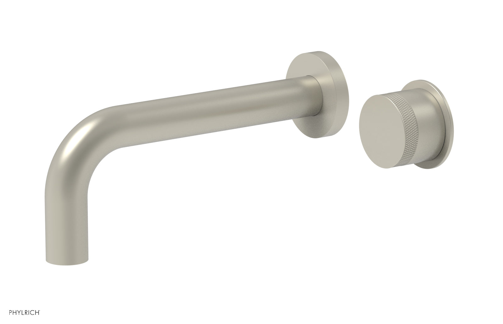 Phylrich Basic II Single Handle Wall Lavatory Set - Knurled Handle