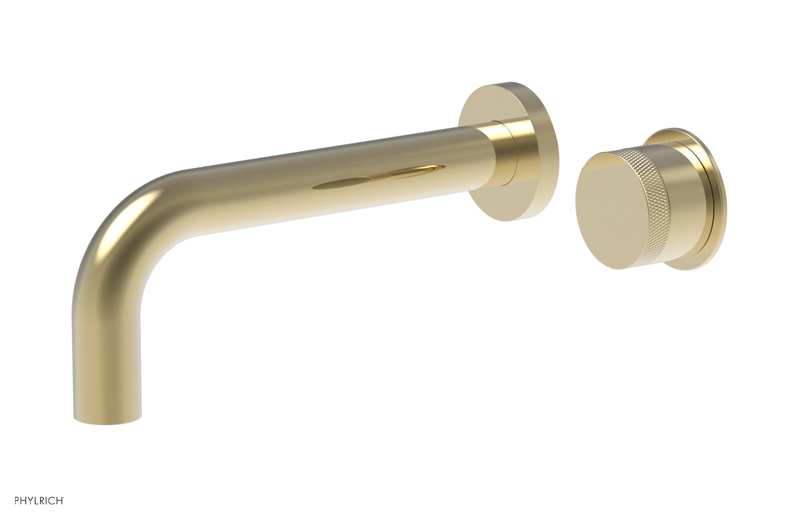 Phylrich Basic II Single Handle Wall Lavatory Set - Knurled Handle