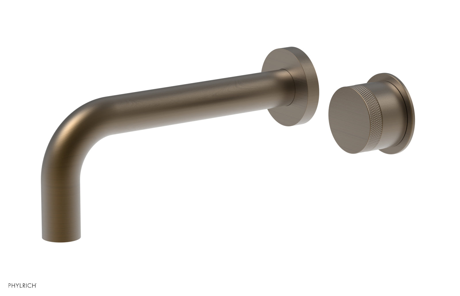 Phylrich Basic II Single Handle Wall Lavatory Set - Knurled Handle