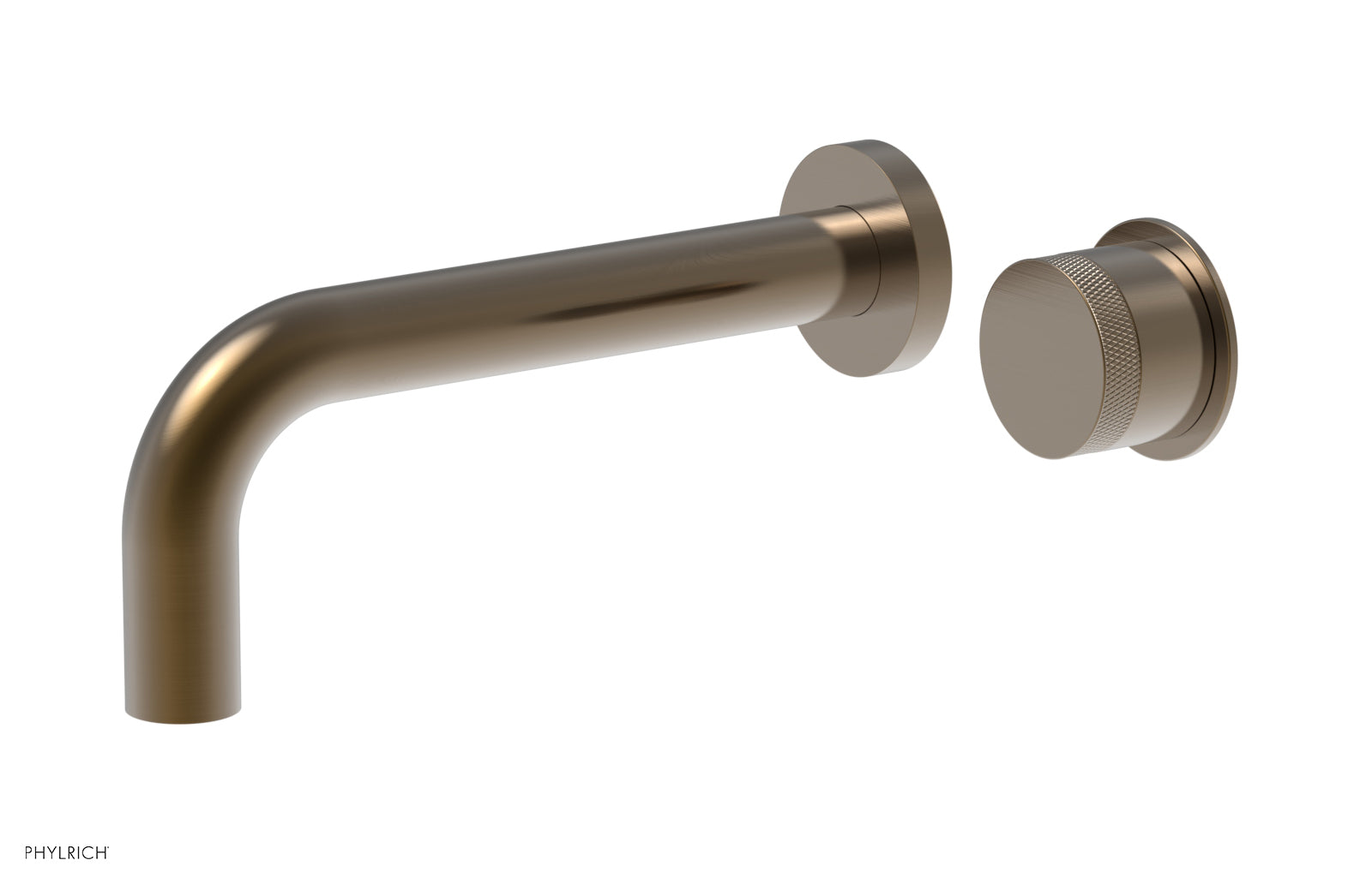 Phylrich Basic II Single Handle Wall Lavatory Set - Knurled Handle
