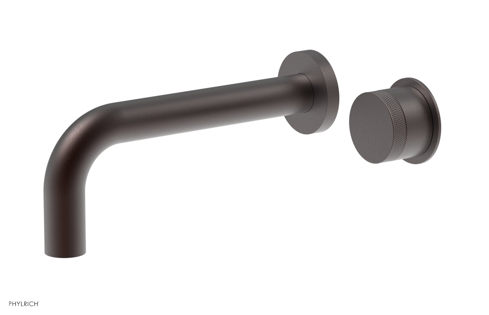 Phylrich Basic II Single Handle Wall Lavatory Set - Knurled Handle