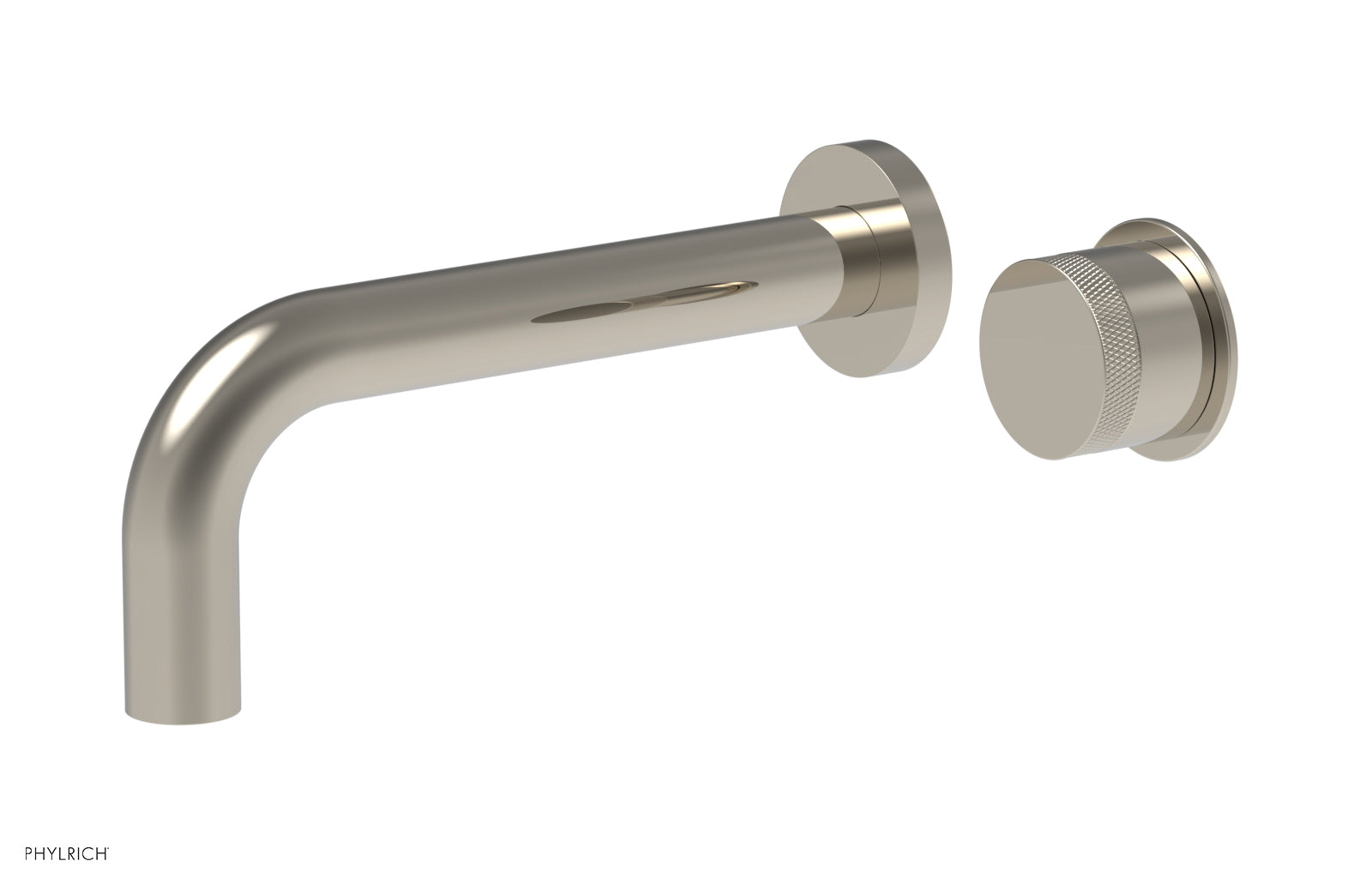 Phylrich Basic II Single Handle Wall Lavatory Set - Knurled Handle
