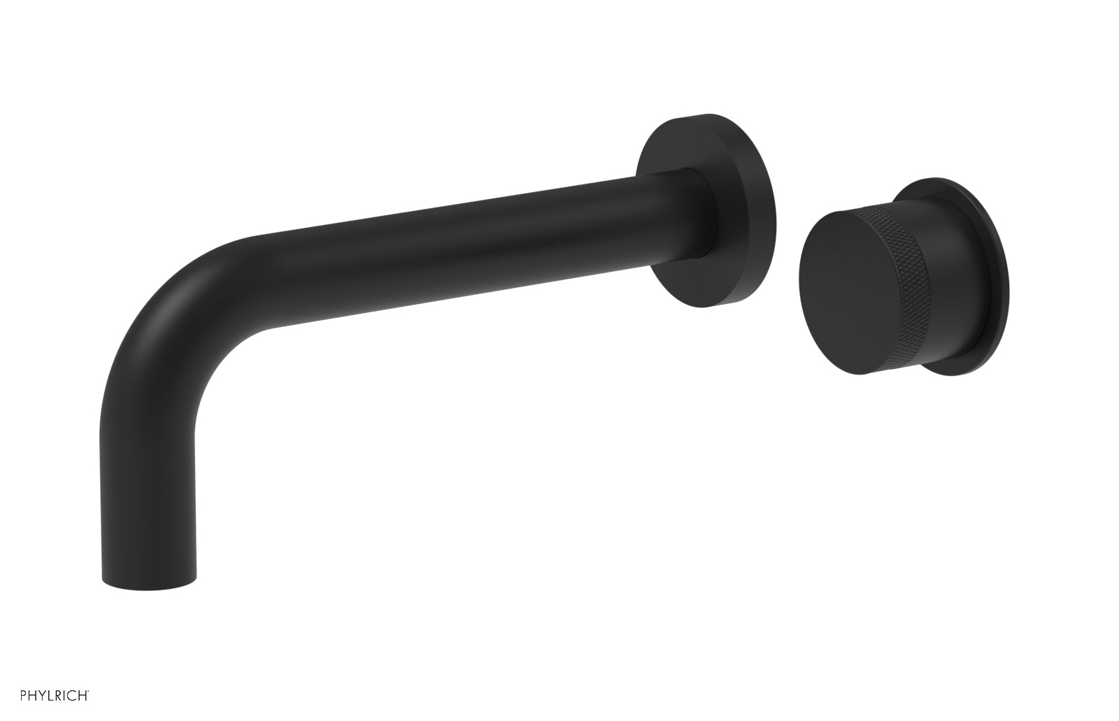 Phylrich Basic II Single Handle Wall Lavatory Set - Knurled Handle
