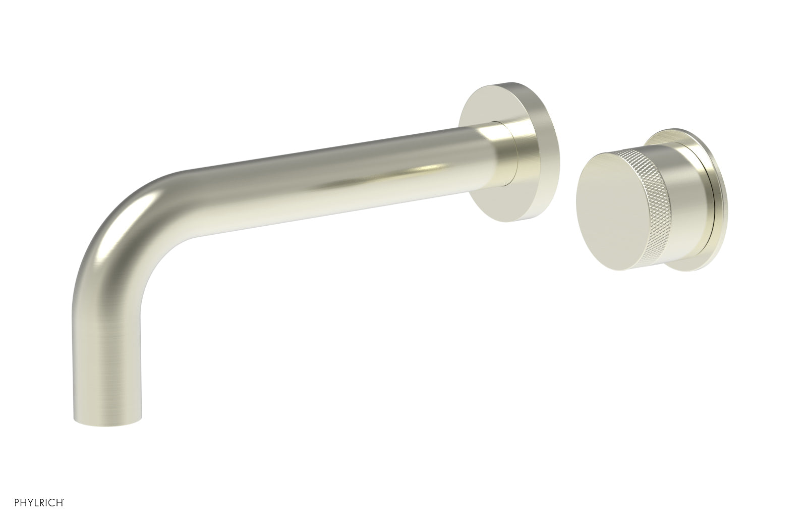 Phylrich Basic II Single Handle Wall Lavatory Set - Knurled Handle