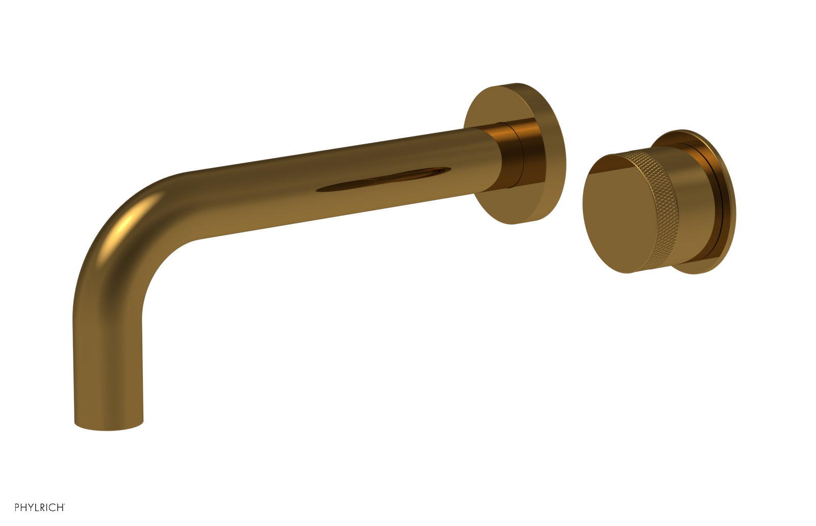 Phylrich Basic II Single Handle Wall Lavatory Set - Knurled Handle