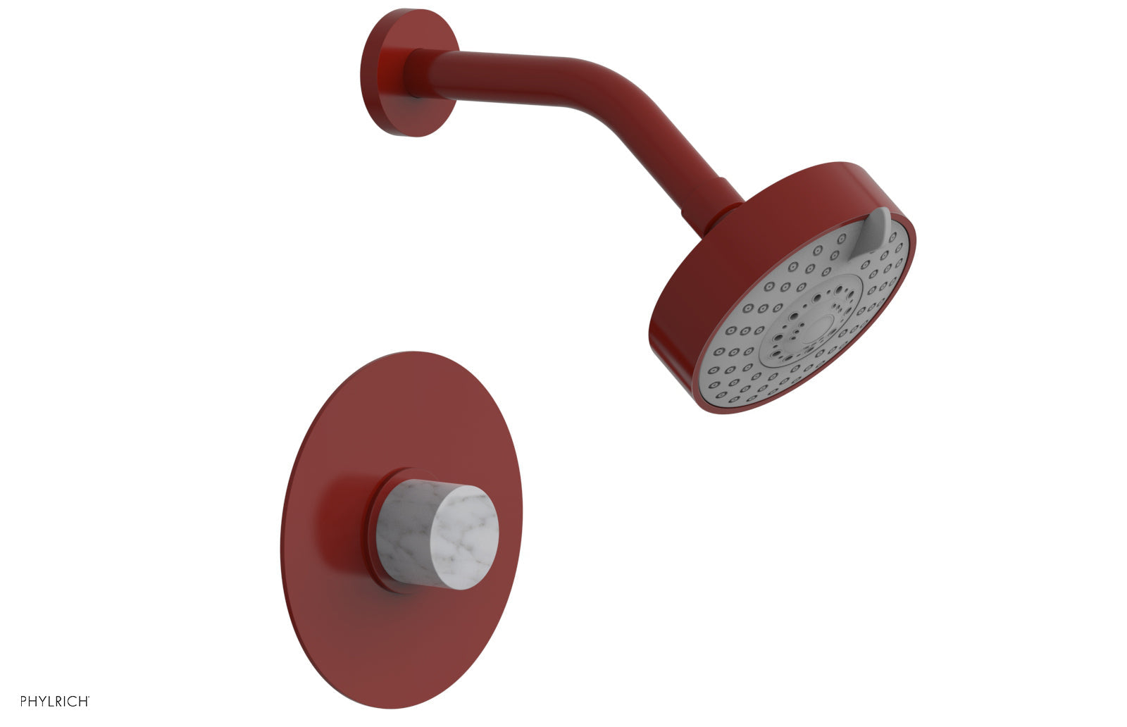 Phylrich BASIC II Pressure Balance Shower Set - White Marble