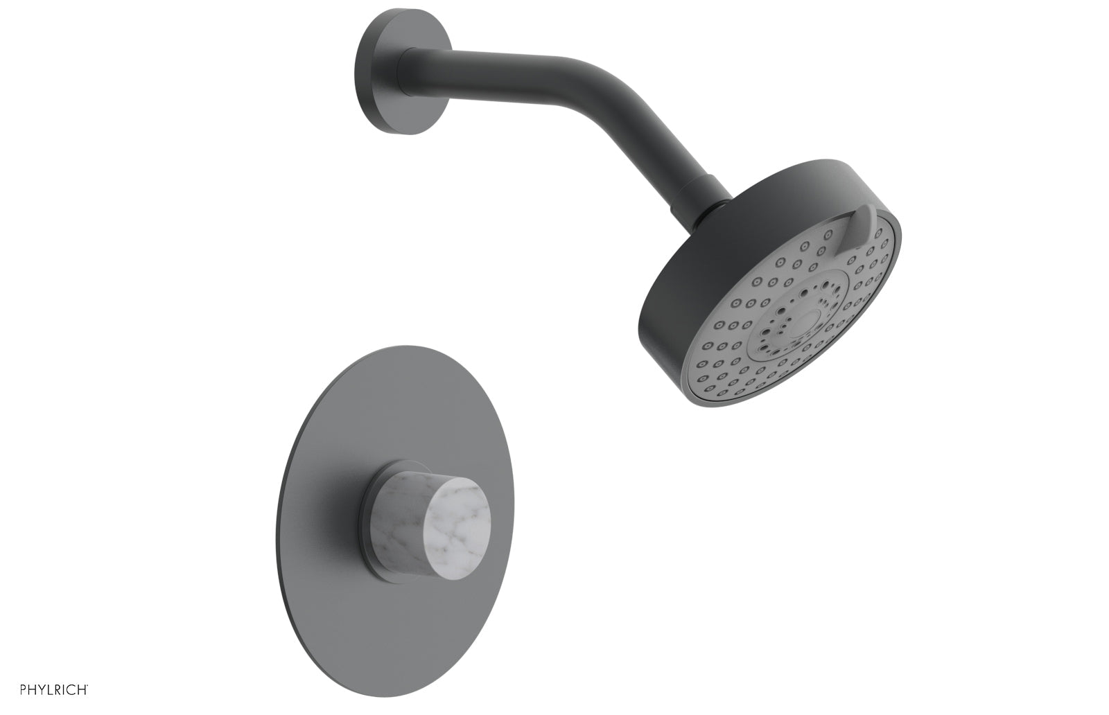 Phylrich BASIC II Pressure Balance Shower Set - White Marble