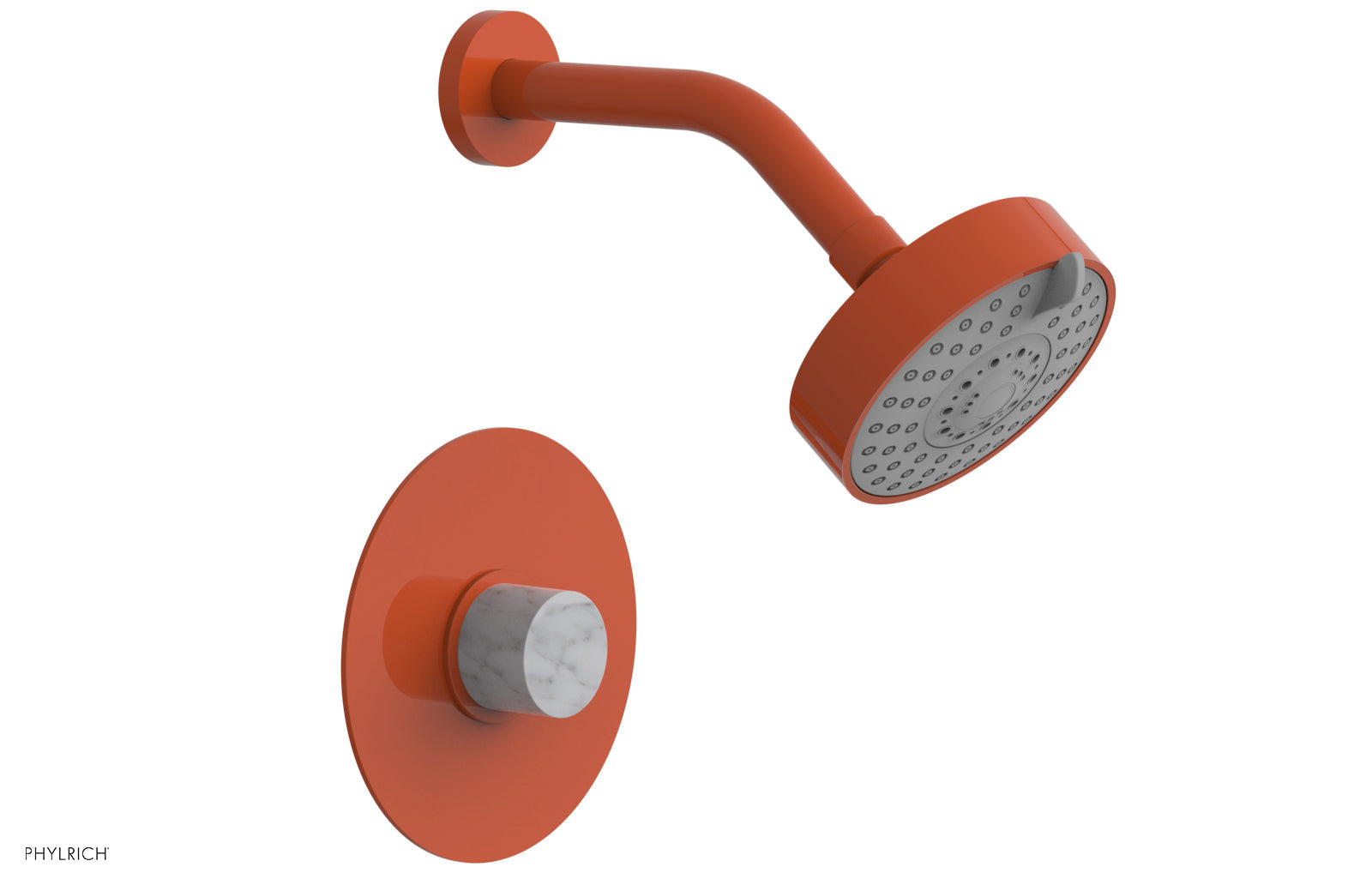 Phylrich BASIC II Pressure Balance Shower Set - White Marble