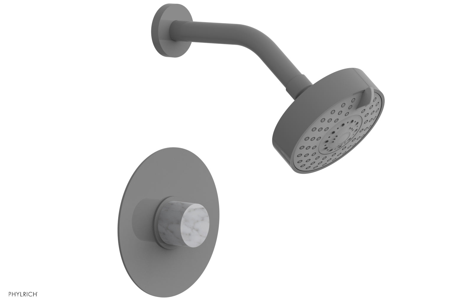 Phylrich BASIC II Pressure Balance Shower Set - White Marble