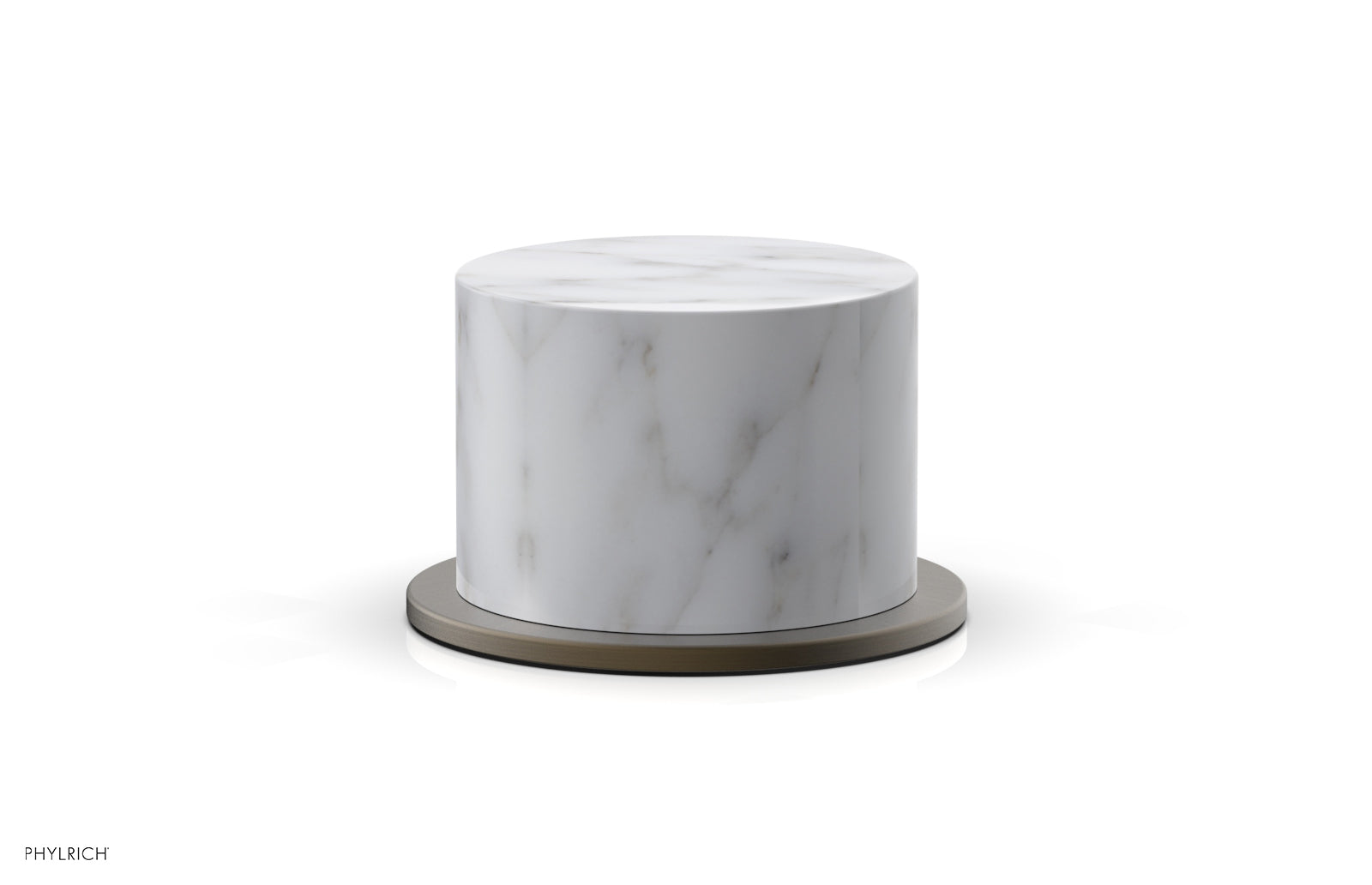 Phylrich BASIC II Volume Control/Diverter Trim White Marble Handle