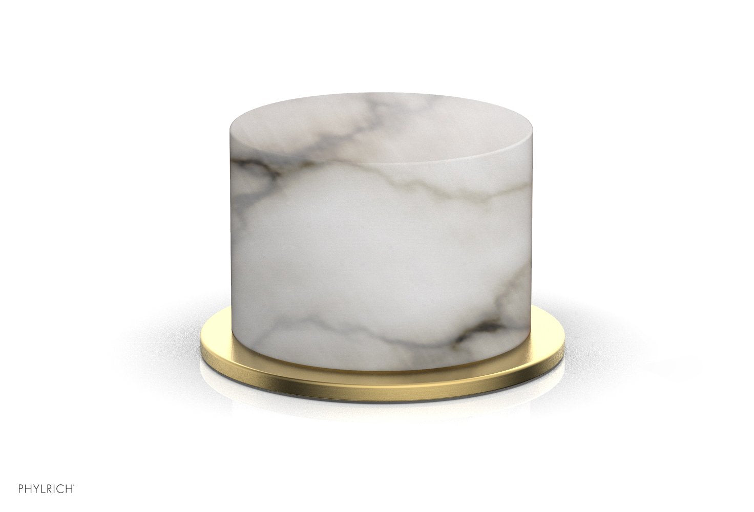 Phylrich BASIC II Volume Control/Diverter Trim White Marble Handle