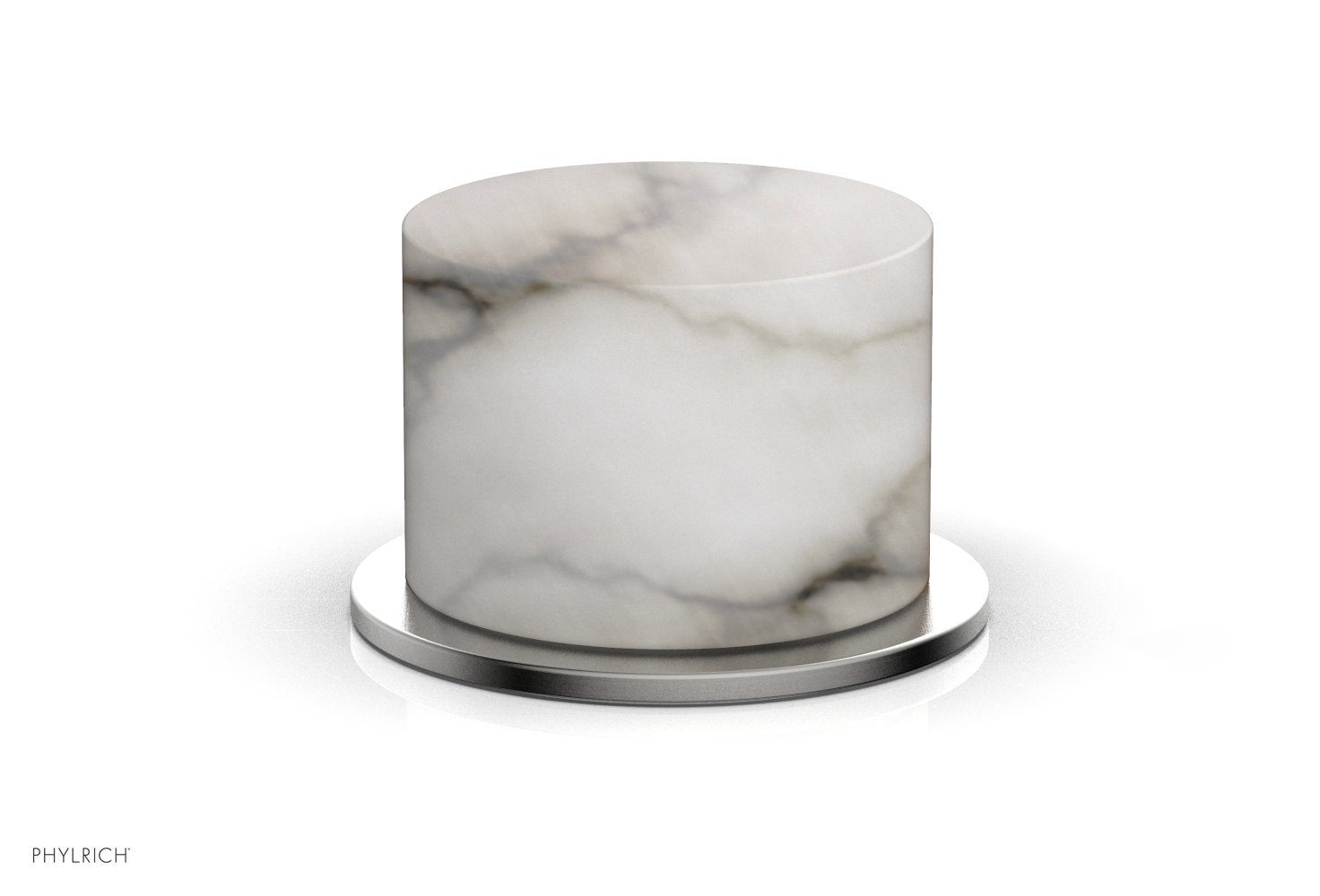Phylrich BASIC II Volume Control/Diverter Trim White Marble Handle
