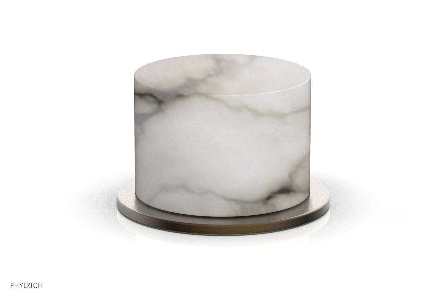Phylrich BASIC II Volume Control/Diverter Trim White Marble Handle