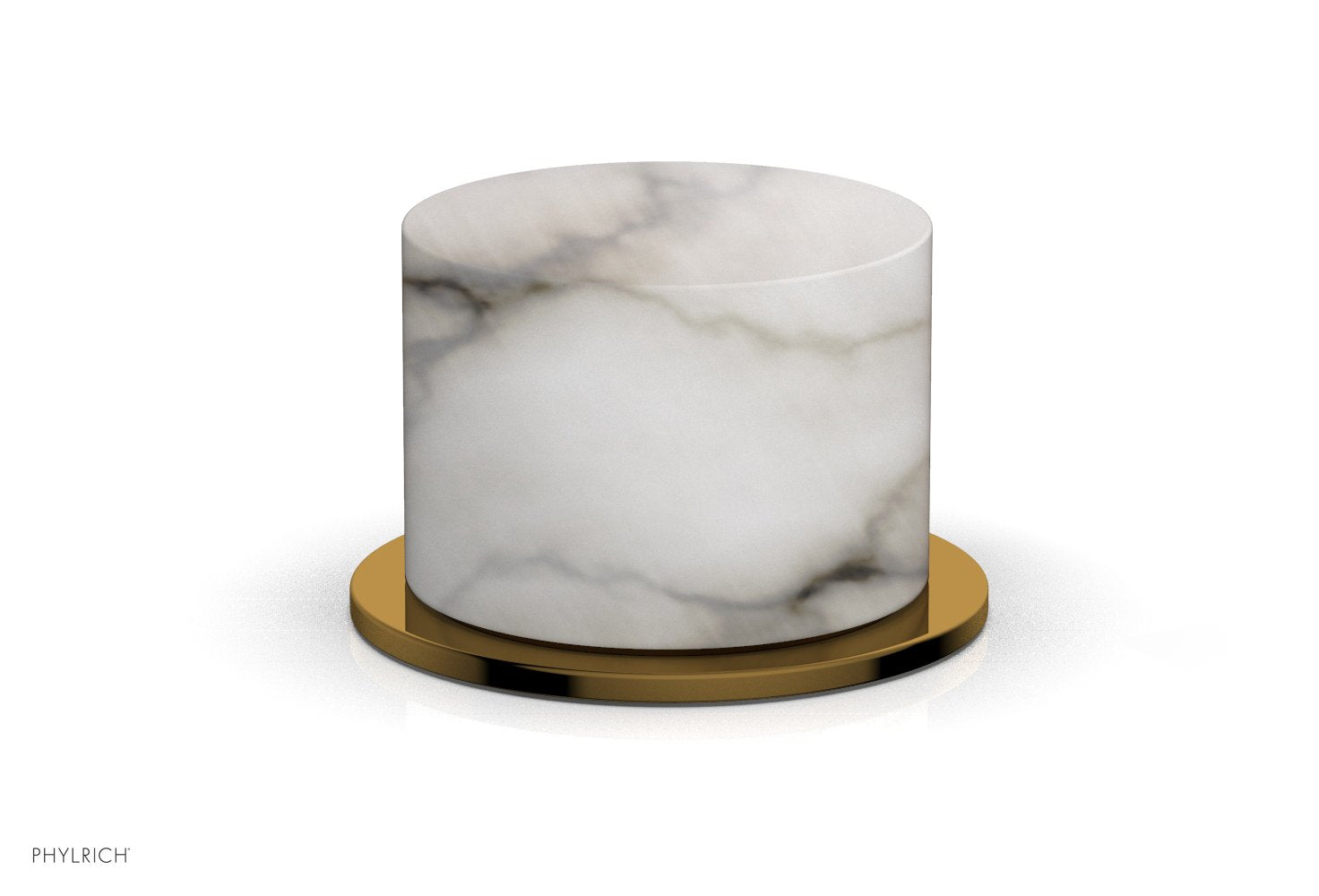 Phylrich BASIC II Volume Control/Diverter Trim White Marble Handle