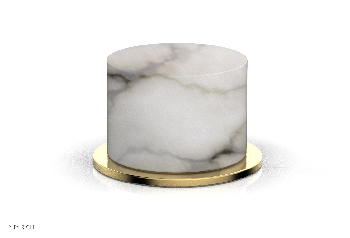 Phylrich BASIC II Volume Control/Diverter Trim White Marble Handle