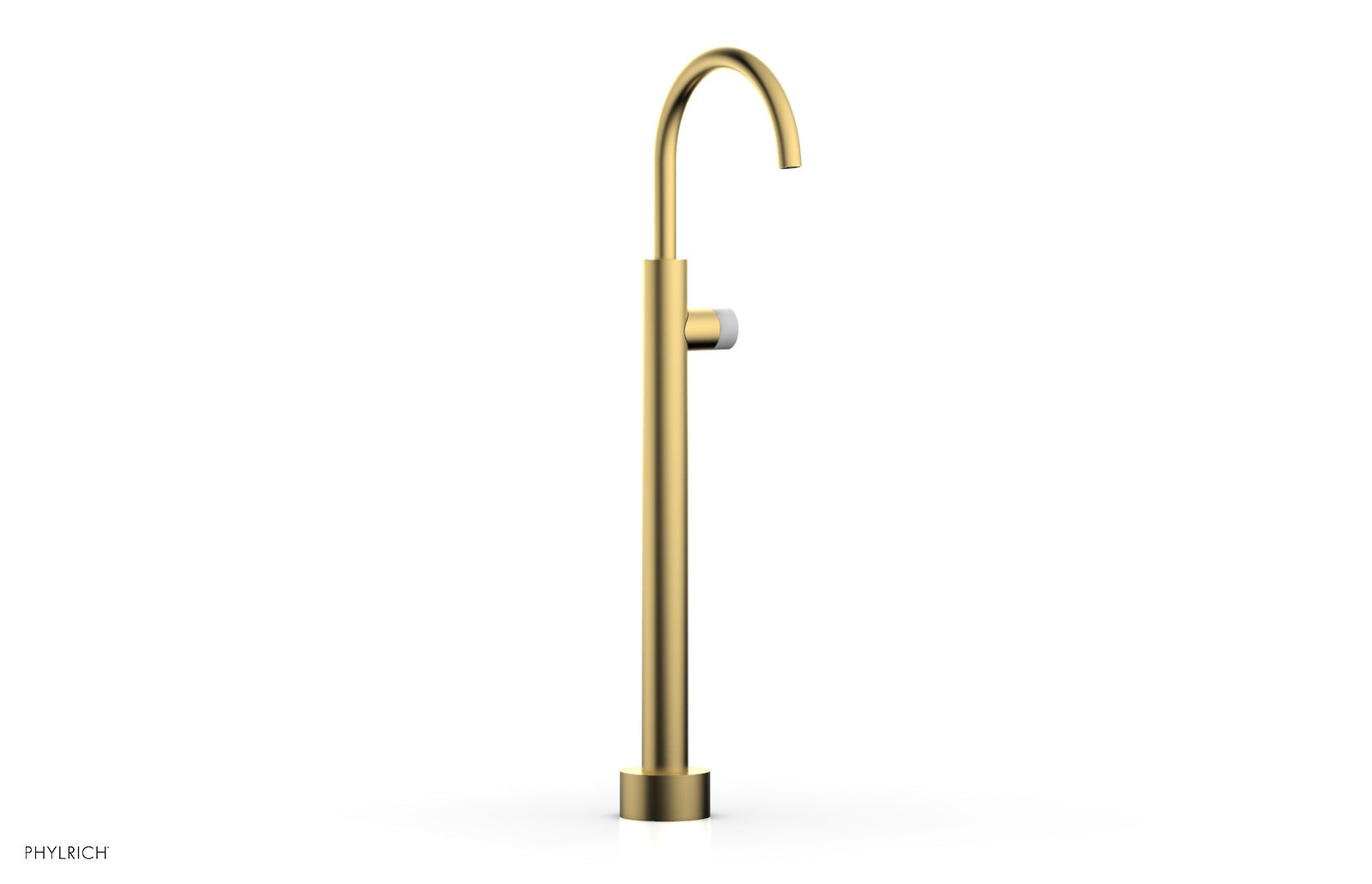 Phylrich BASIC II Low Floor Mount Tub Filler - Marble Handle