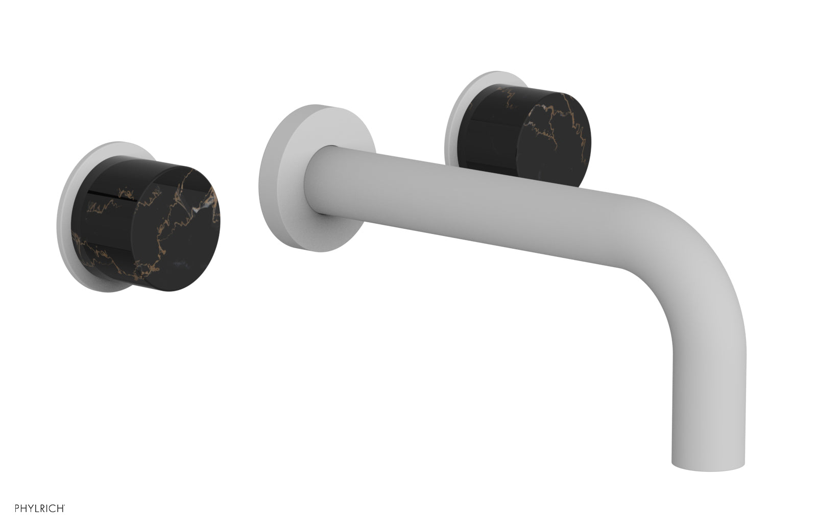 Phylrich BASIC II Wall Tub Set, Black Marble Handles