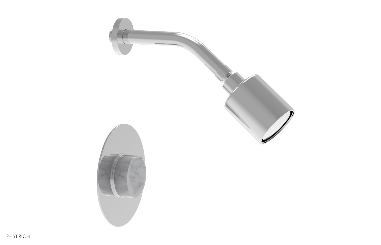 polished chrome shower set