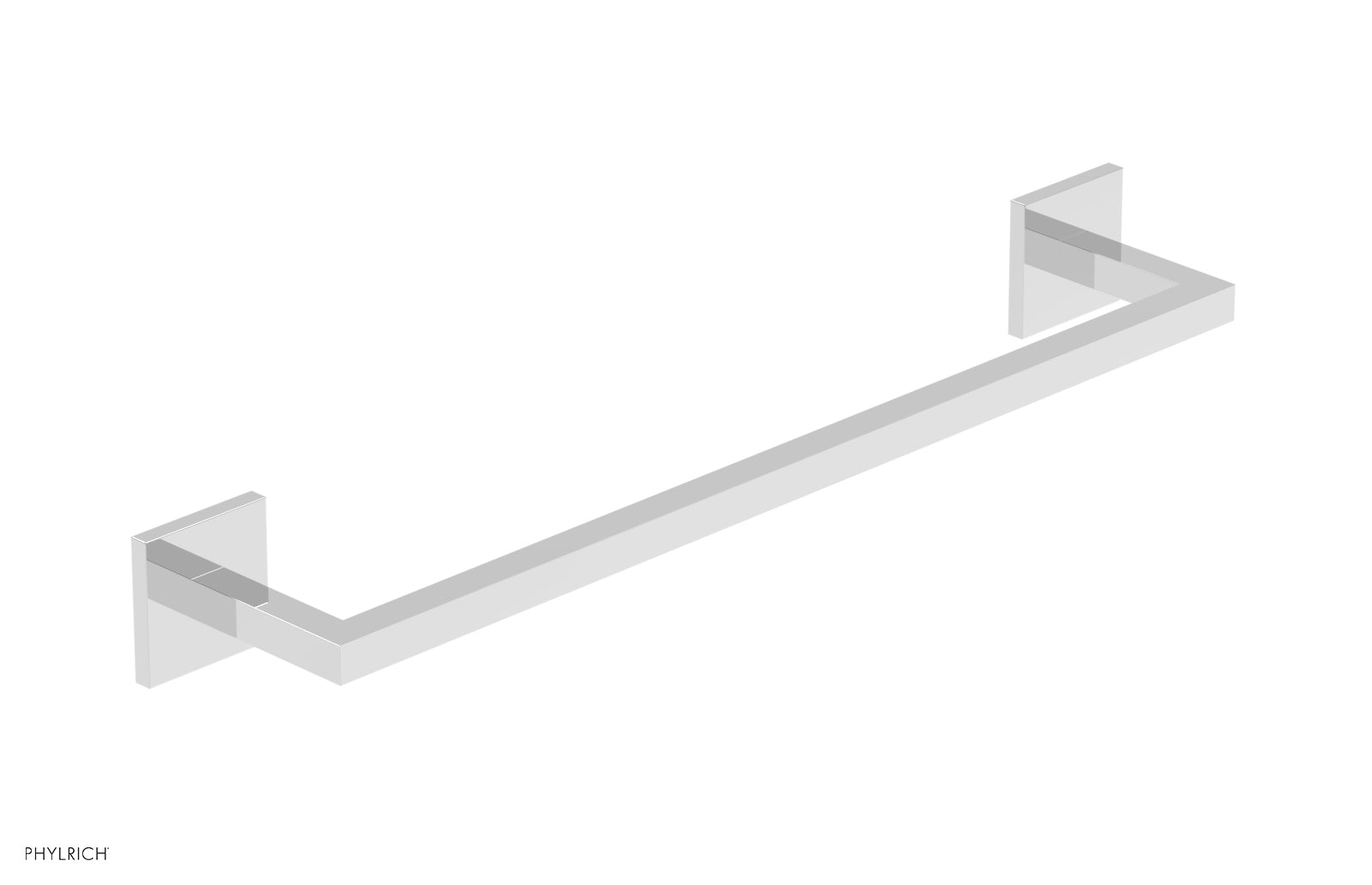 polished chrome towel bar