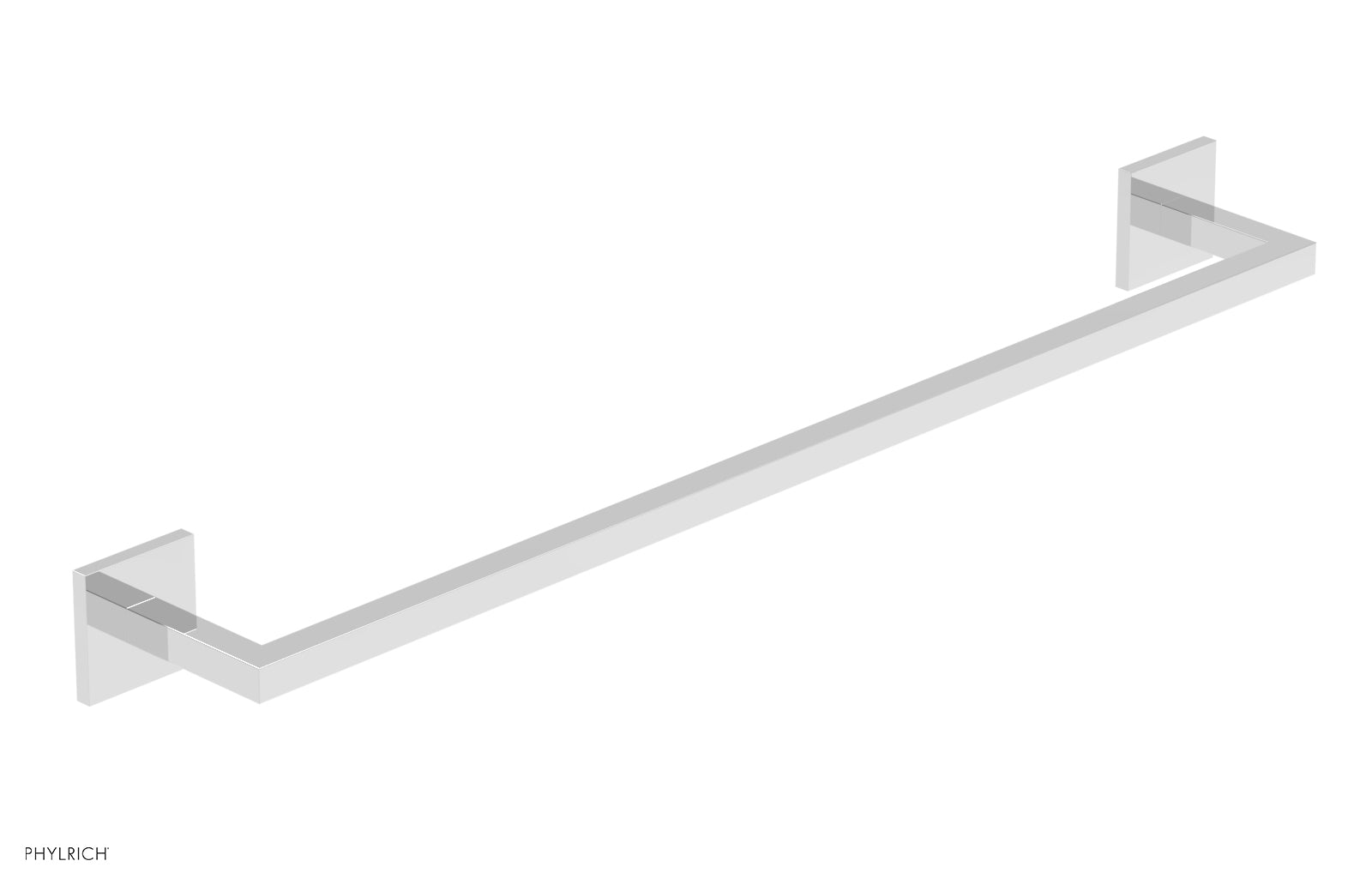 polished chrome towel bar