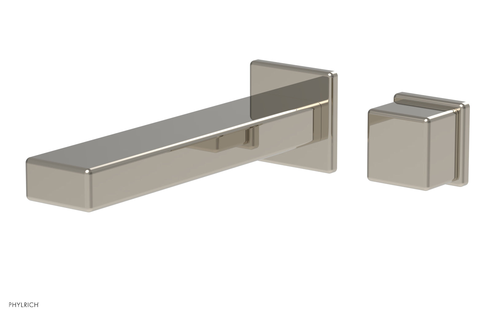 Phylrich MIX Single Handle Wall Lavatory Set - Cube Handle