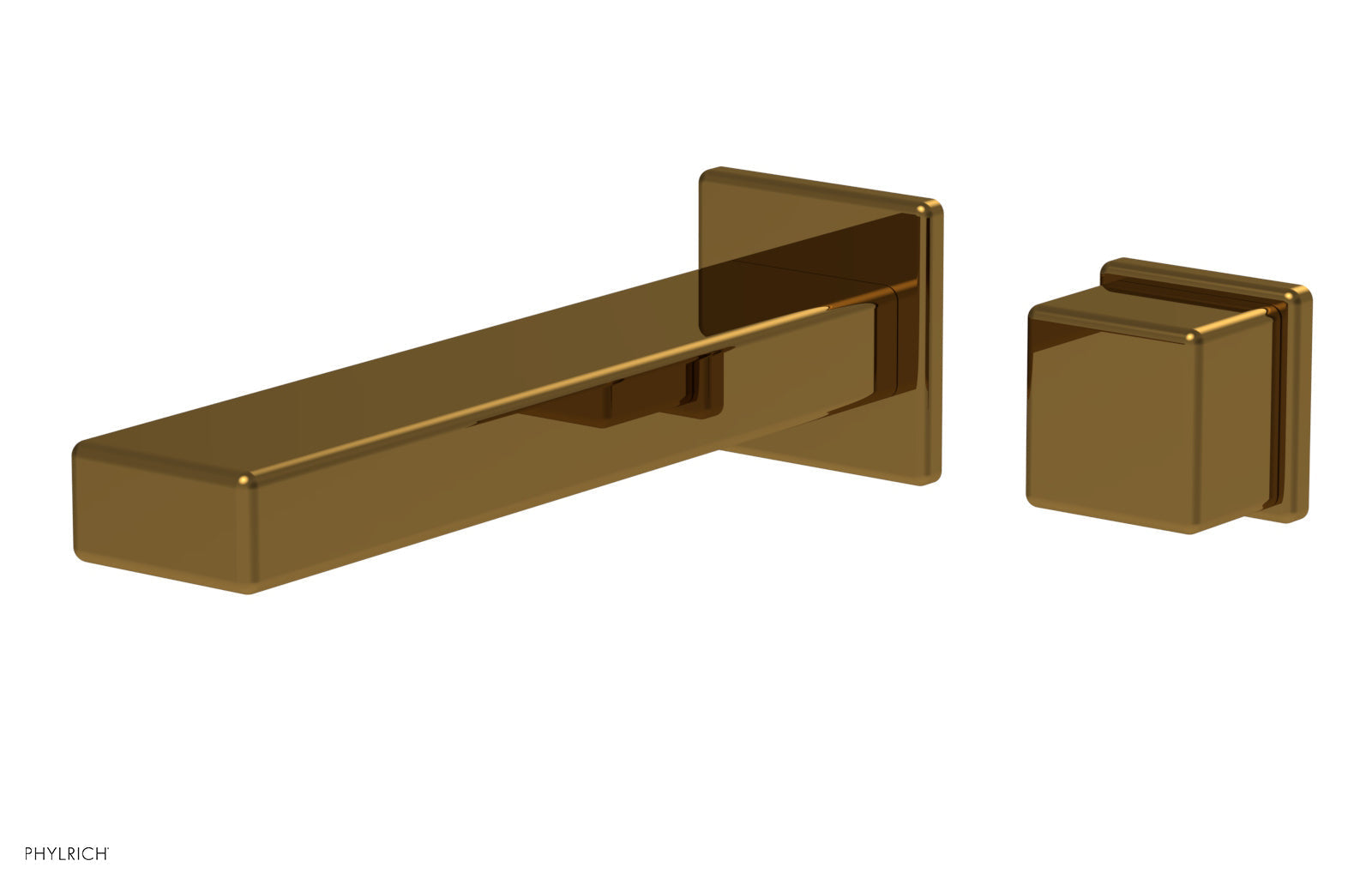 Phylrich MIX Single Handle Wall Lavatory Set - Cube Handle