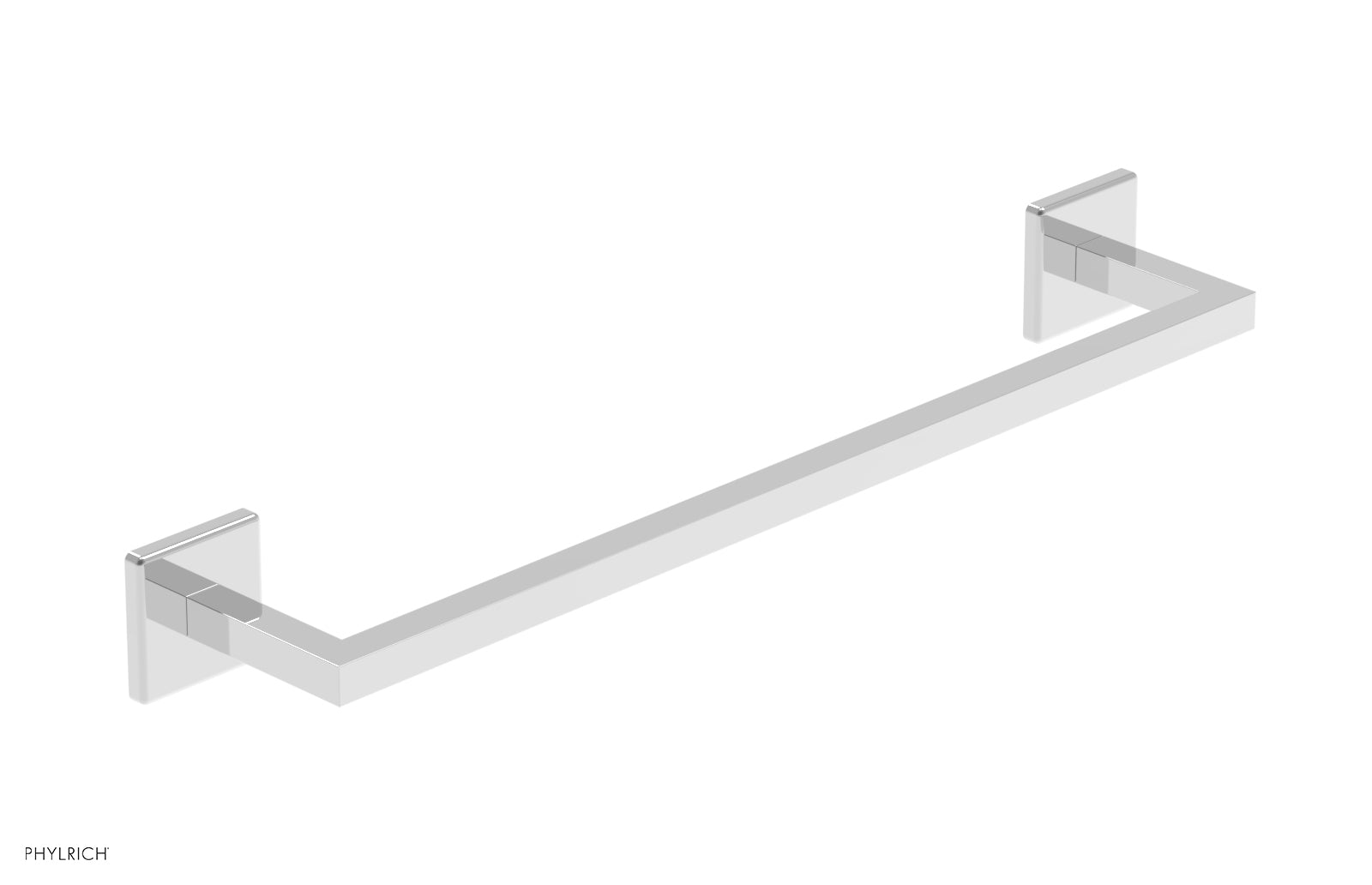 polished chrome towel bar