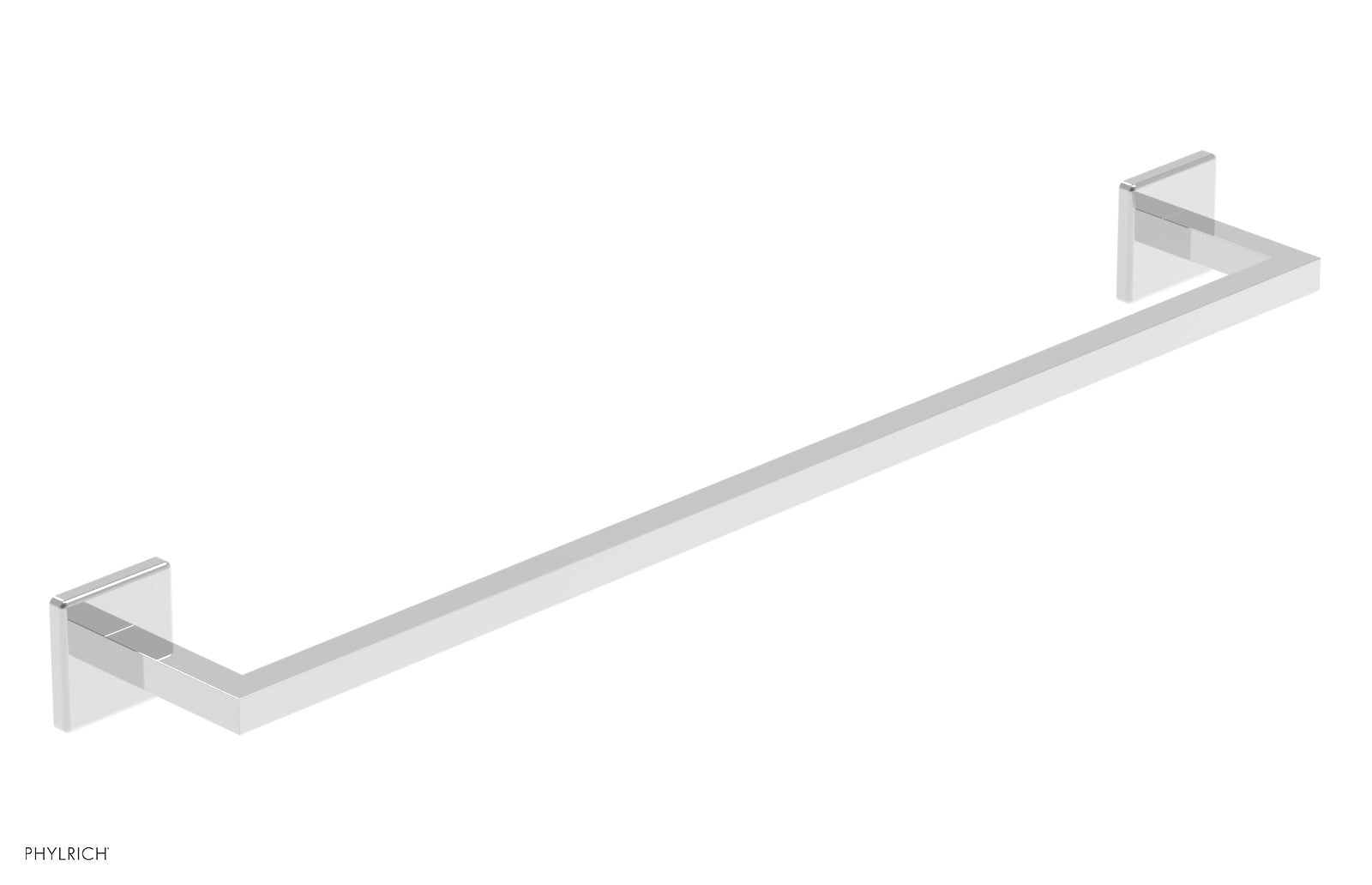 polished chrome towel bar