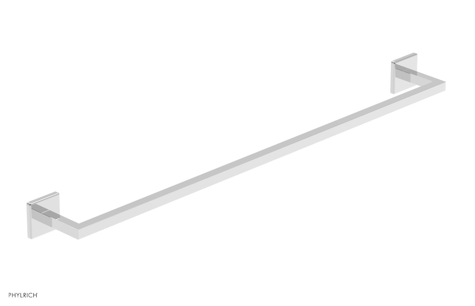 polished chrome towel bar