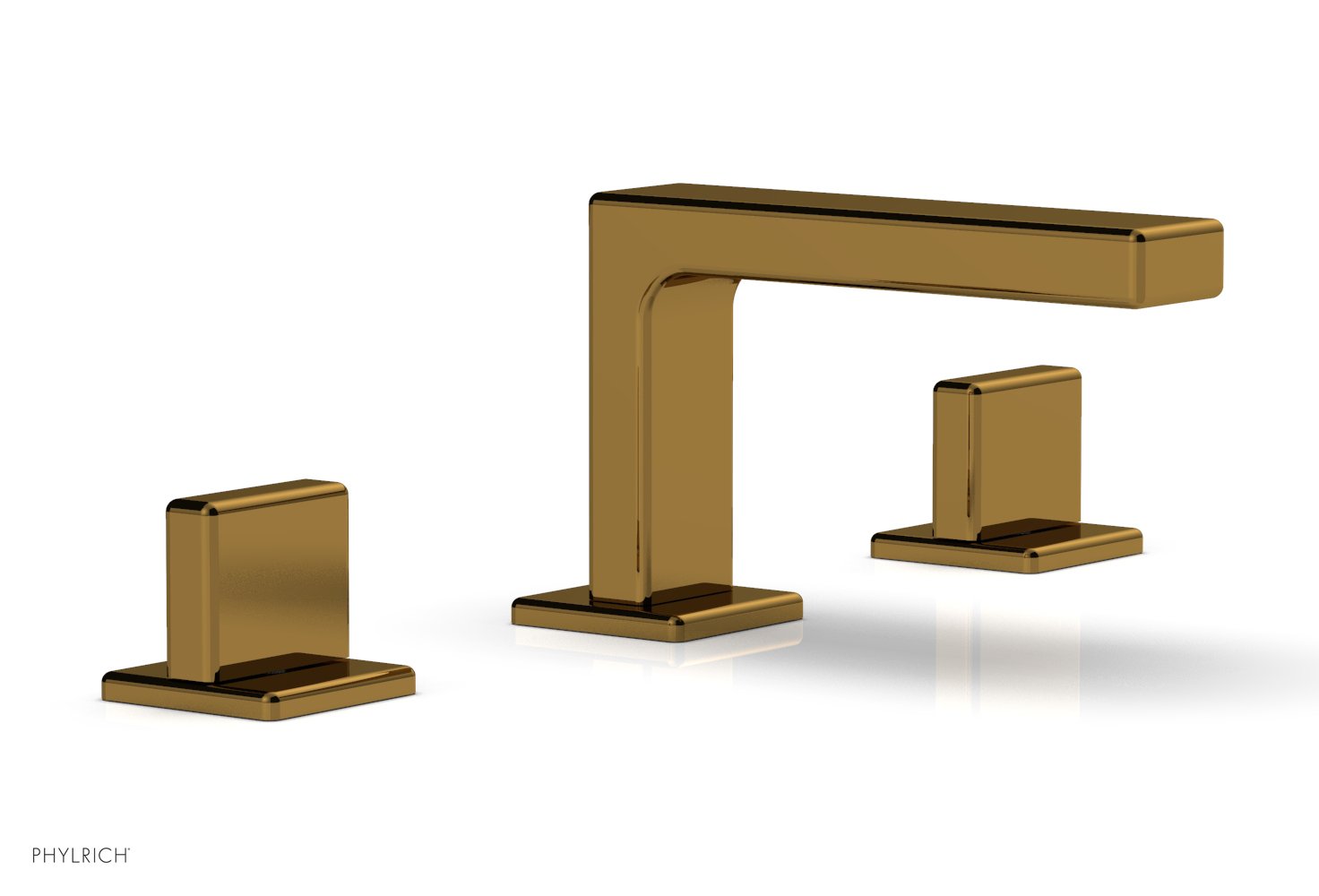 Phylrich MIX Widespread Faucet - Blade Handles 4-1/4" Height